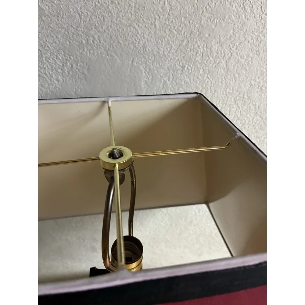 Leviton Lamp Cranes Brass Wood Red Egret Heron‎ 24